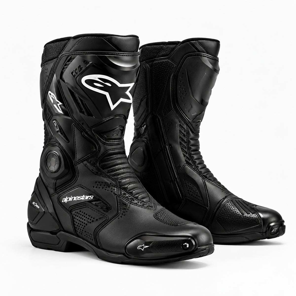 Premium Black Touring Motorcycle Riding Boots