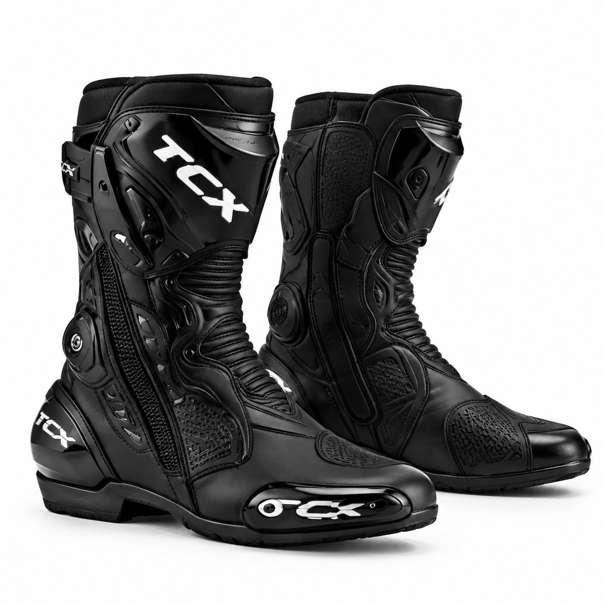 Classic Black Motorcycle Riding Boots