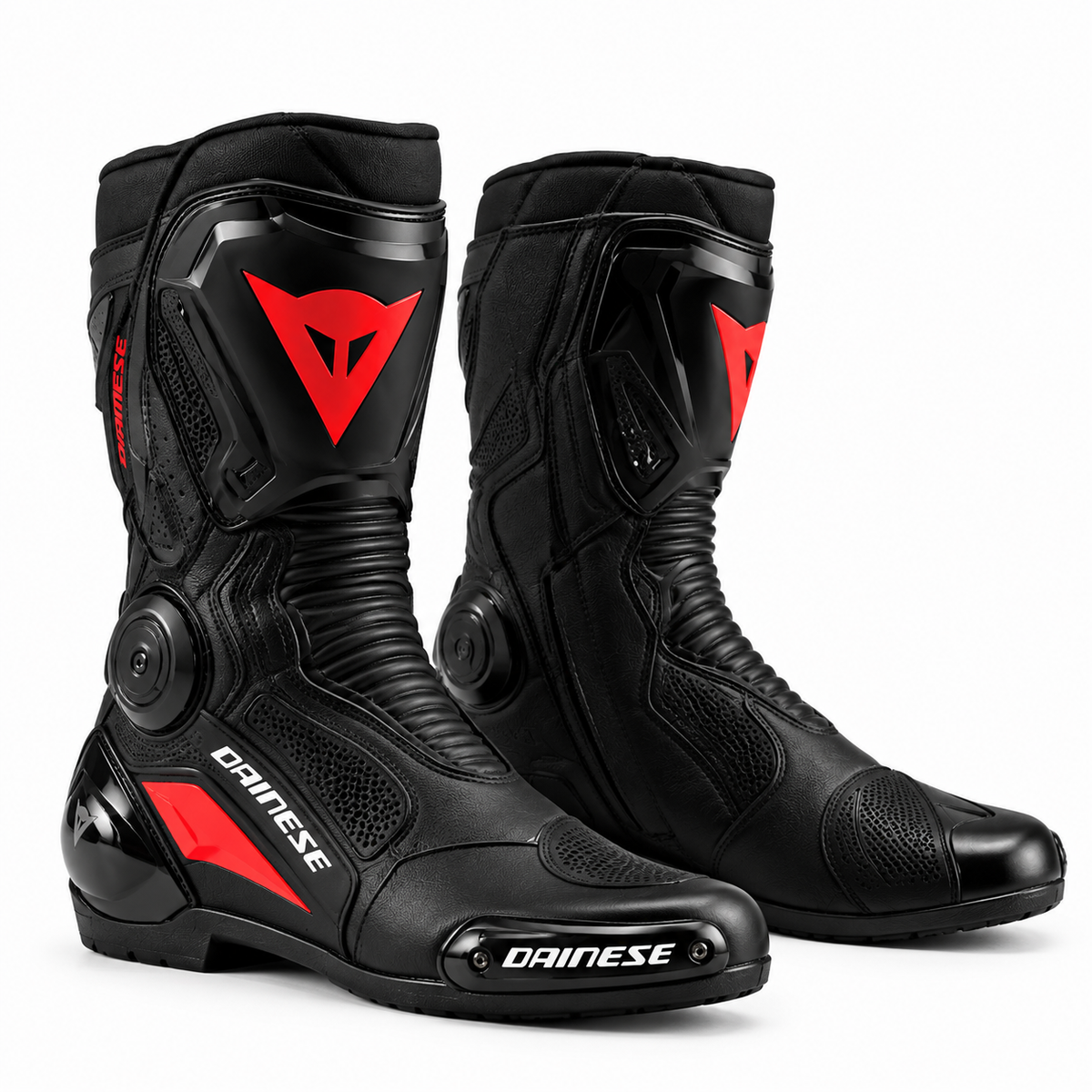 Sport Black Red Motorcycle Riding Boots