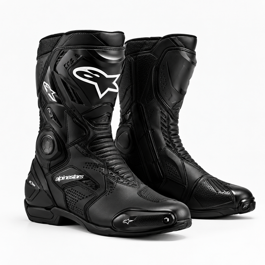 Premium Black Touring Motorcycle Riding Boots