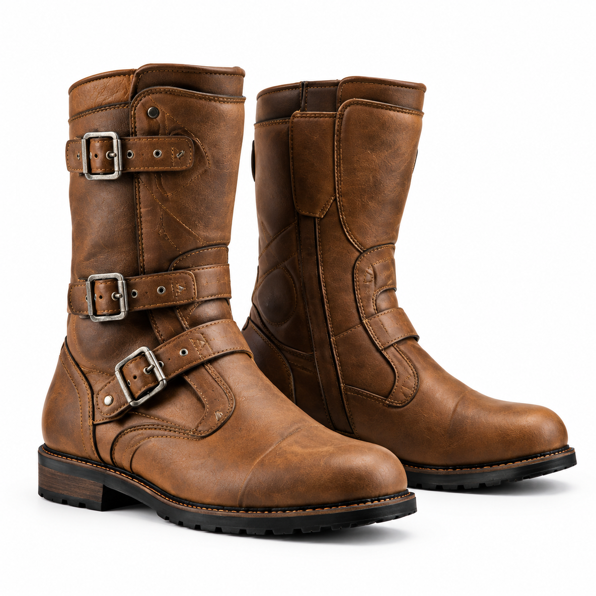 Adventure Brown Motorcycle Riding Boots