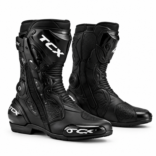 Classic Black Motorcycle Riding Boots